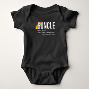 Guncle Definition - Fun Gifts for Gay Uncles Slim Baby Bodysuit