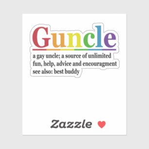 Guncle Definition Rainbow Funny Gift