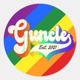 "Guncle - est. date" novelty Classic Round Sticker