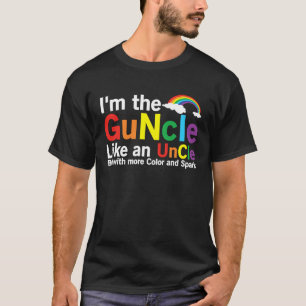 Guncle Gay Uncle Pride Color Rainbow T-Shirt