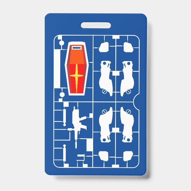 gundam rx 78 amuro ray gunpla builder runner hobby ID badge (Front)