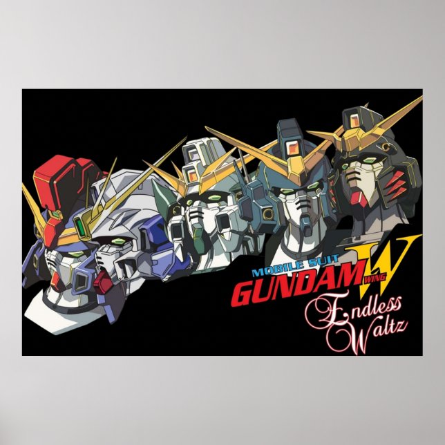 Gundam Wing Endless Waltz All five Poster (Front)