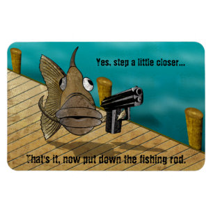 GunFish on Dock Magnet