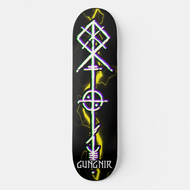Gungnir Odin Spear White Skateboard (Front)