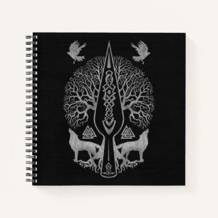 Gungnir - Spear of Odin and Tree of life  - Notebook