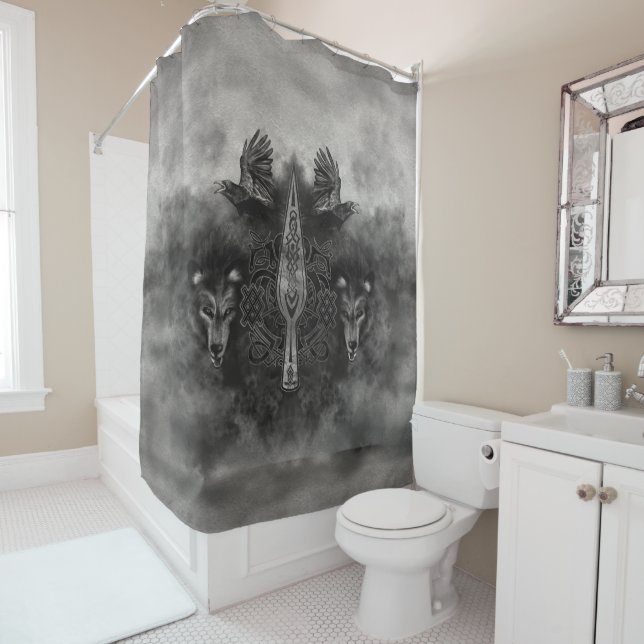 Gungnir - Spear of Odin Shower Curtain (In Situ)