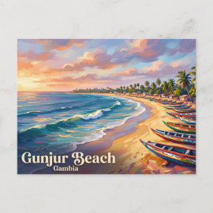 Gunjur Village Beach Gambia Postcard