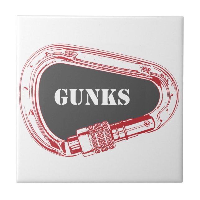Gunks Climbing Carabiner Tile (Front)