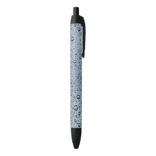 Gunmetal grey water droplets black ink pen