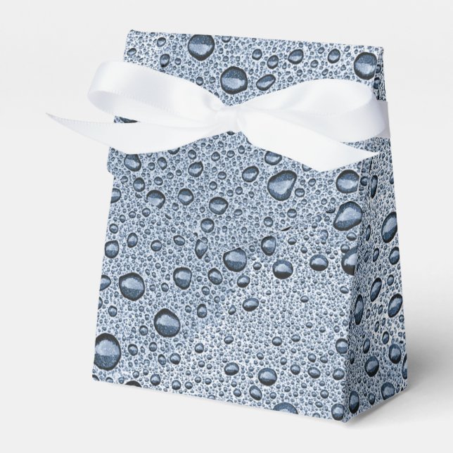 Gunmetal grey water droplets favour box (Front Side)