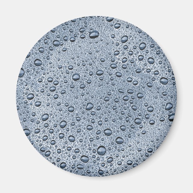 Gunmetal grey water droplets magnet (Front)