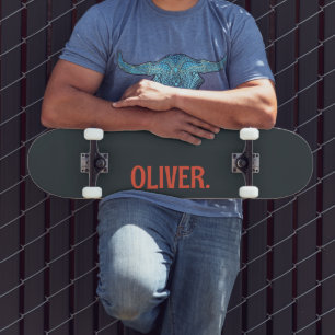 Gunmetal Modern Name   Classic Trendy  Skateboard