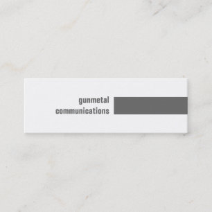 Gunmetal Simple Mini Business Card