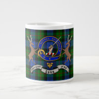 Gunn Clan Badge w/Tartan & Stags