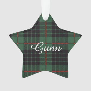 Gunn clan Plaid Scottish tartan Ornament
