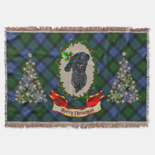 Gunn Scottie Dog Christmas Throw Blanket