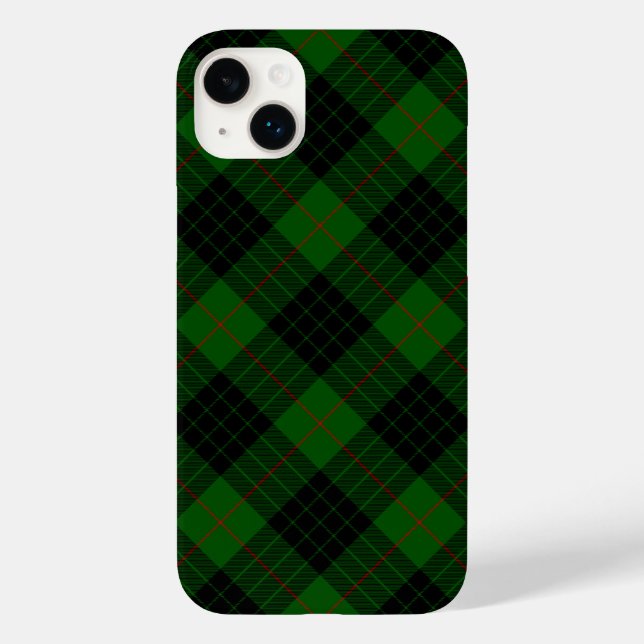 Gunn tartan green black plaid Case-Mate iPhone case (Back)
