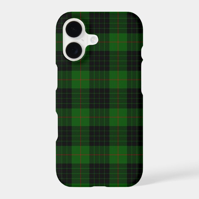 Gunn tartan green black plaid iPhone case (Back)