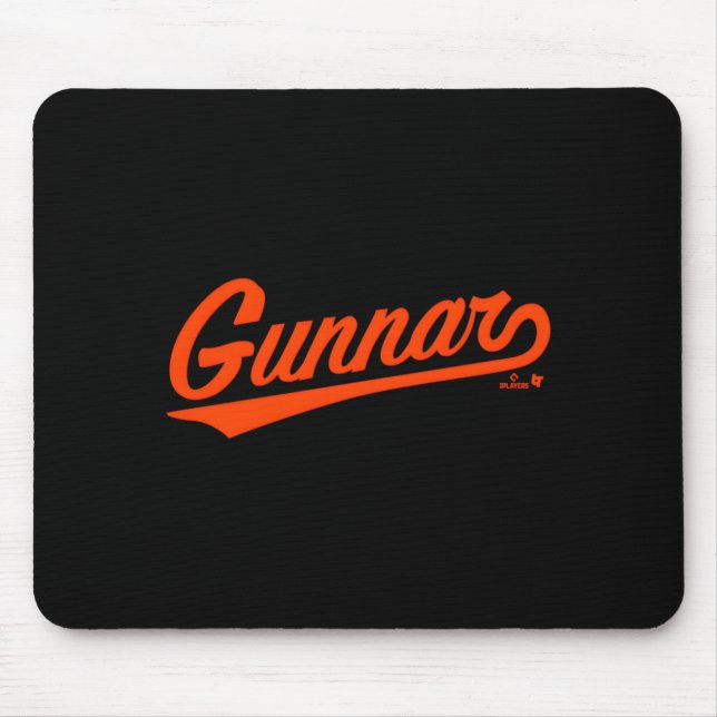Gunnar Henderson Baltimore Text Baltimore Baseball Mouse Pad (Front)