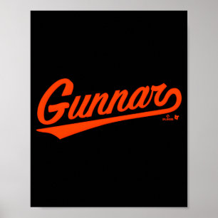 Gunnar Henderson Baltimore Text Baltimore Baseball Poster