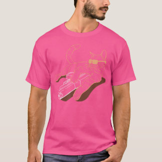 Gunning For Kitties Armed Sunglasses Gun Tabby Cat T-Shirt