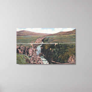 Gunnison, CO - Sapinero Bridge over Lake Canvas Print