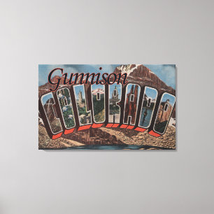 Gunnison, Colorado - Large Letter Scenes Canvas Print
