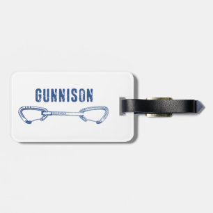 Gunnison Colorado Rock Climbing Quickdraw Luggage Tag
