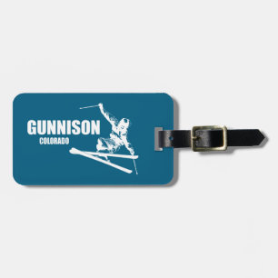 Gunnison Colorado Skier Luggage Tag