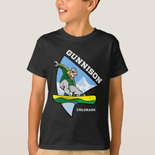 Gunnison Colorado Snowboarding Snowboarder Kids Sa T-Shirt