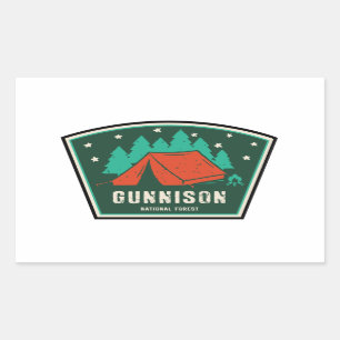Gunnison National Forest Camping Rectangular Sticker