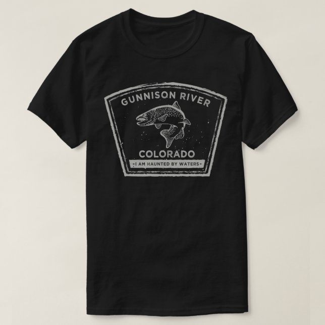 Gunnison River Colorado Fly Fishing  T-Shirt (Design Front)