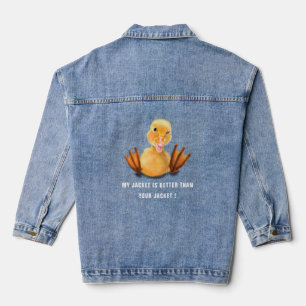 Gunny Denim Jacket with Yellow Duck Playful Wink
