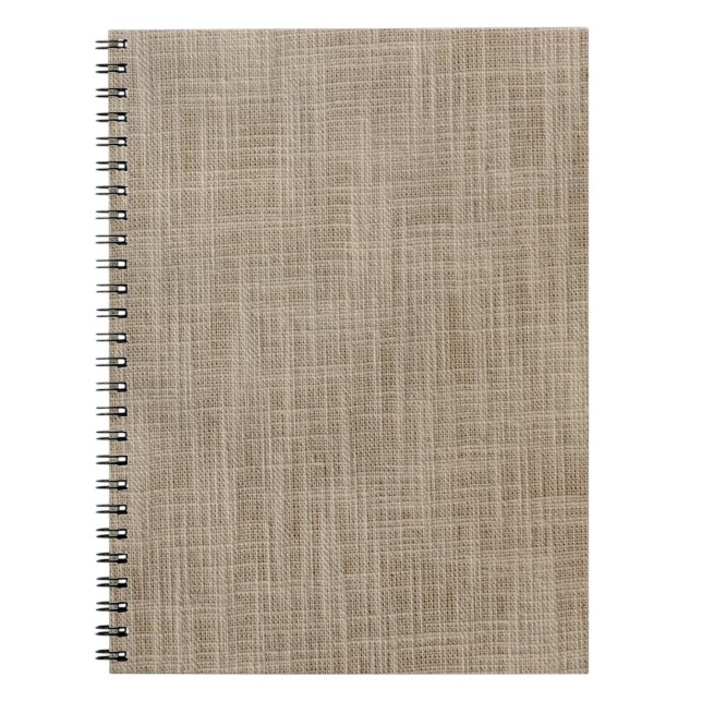Gunny sack background spiral notebook (Front)