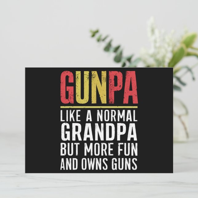Gunpa Like A Normal Grandpa But More Fun And Owns  Invitation (Standing Front)