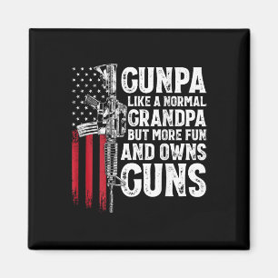Gunpa Like A Normal Grandpa Fun And Owns Guns (on Magnet