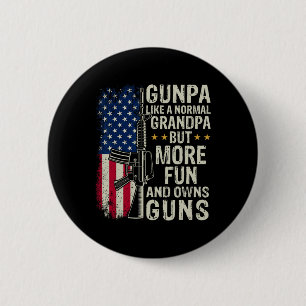 Gunpa Like A Normal Grandpa Patriotic Usa 4th Of J 6 Cm Round Badge