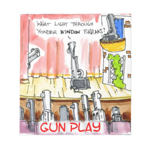 GunPlay Funny Cartoon Notepad
