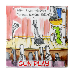 GunPlay Funny Cartoon Tile