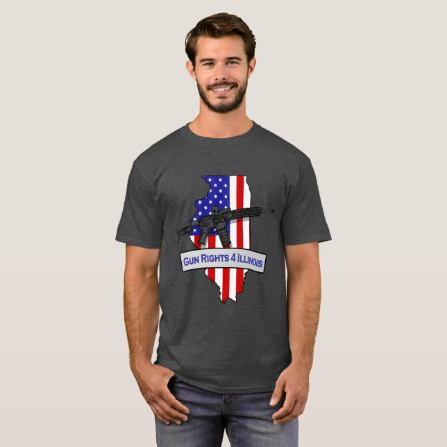 GunRights4Illinois Logo'd T Shirt (Front Full)