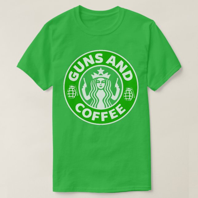 Guns and Coffee T-Shirt (Design Front)