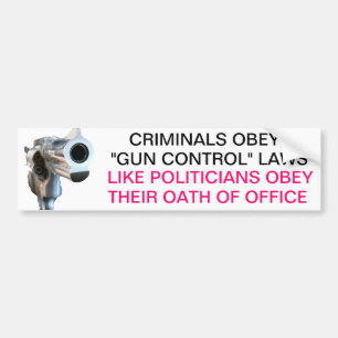 Guns and politicans bumper sticker