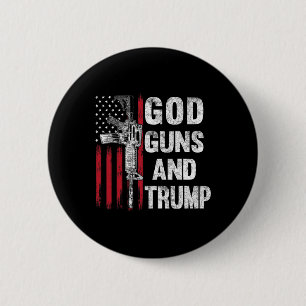 Guns And Trump 2nd Amendment Flag Ar15 American Fl 6 Cm Round Badge