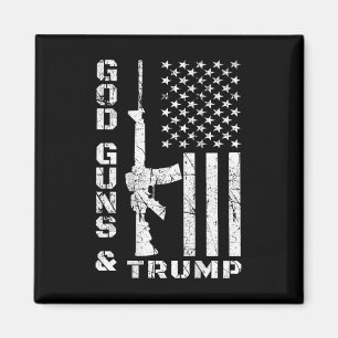 Guns And Trump 2nd Amendment Flag Ar15 (back) Magnet