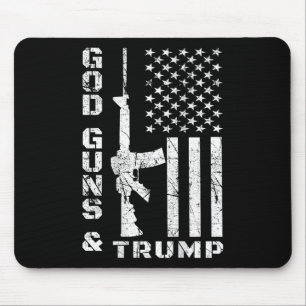 Guns And Trump 2nd Amendment Flag Ar15 (back)  Mouse Pad