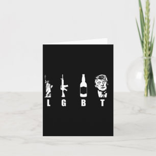 Guns Beer Trump 2020 - Trump Pence Maga  Card