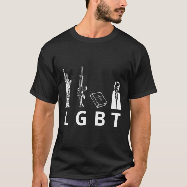Guns Bible Trump  T-Shirt (Front)