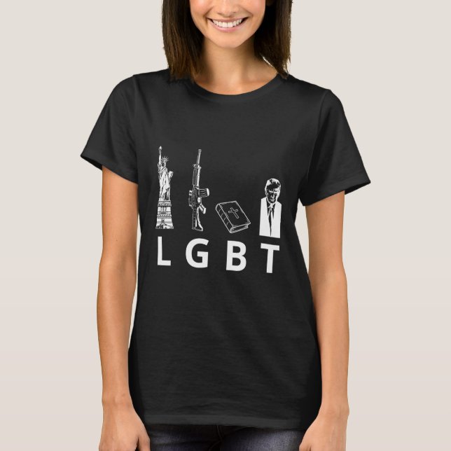 Guns Bible Trump  T-Shirt (Front)