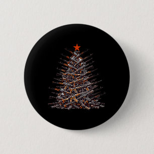 Guns Christmas Tree Funny Xmas 2024 Gifts For Gun  6 Cm Round Badge