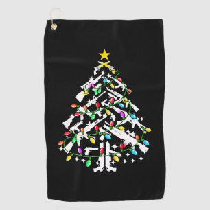 Guns Christmas Tree Ornament Golf Towel